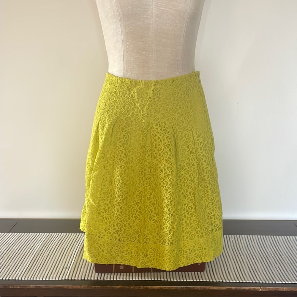 Anthropologie/HD in Paris Skirt - Yellow Lace Skirt size 00